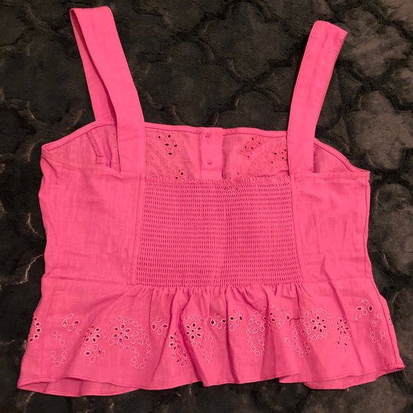 Free People Purple Eyelet Crop Top - Picture 3 of 3